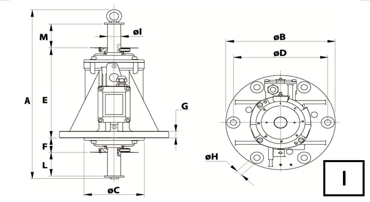 I MVB E : 4 polig - 1500/1800 rpm - Dreiphasen